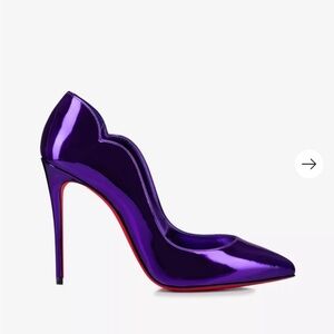 Christian Louboutin Metallic Purple Hot Chick 100 Elektra Pumps